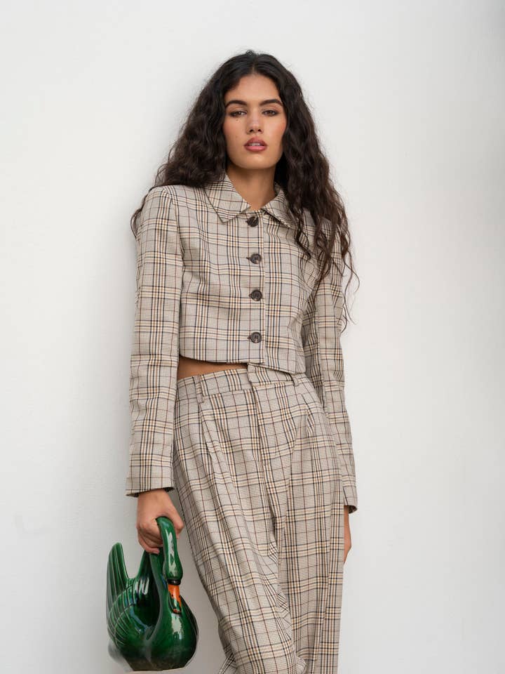 SHORT CHECKERED JACKET for wholesale by Javier Teruel García - InfinityWear