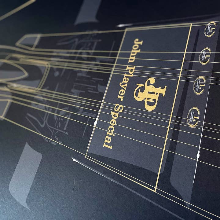 Ricardo Fine Car Artwork - Wholesale Art Print - Emerson Fittipaldi, Lotus 72D-Ford, Formula 1 World Champions 19727