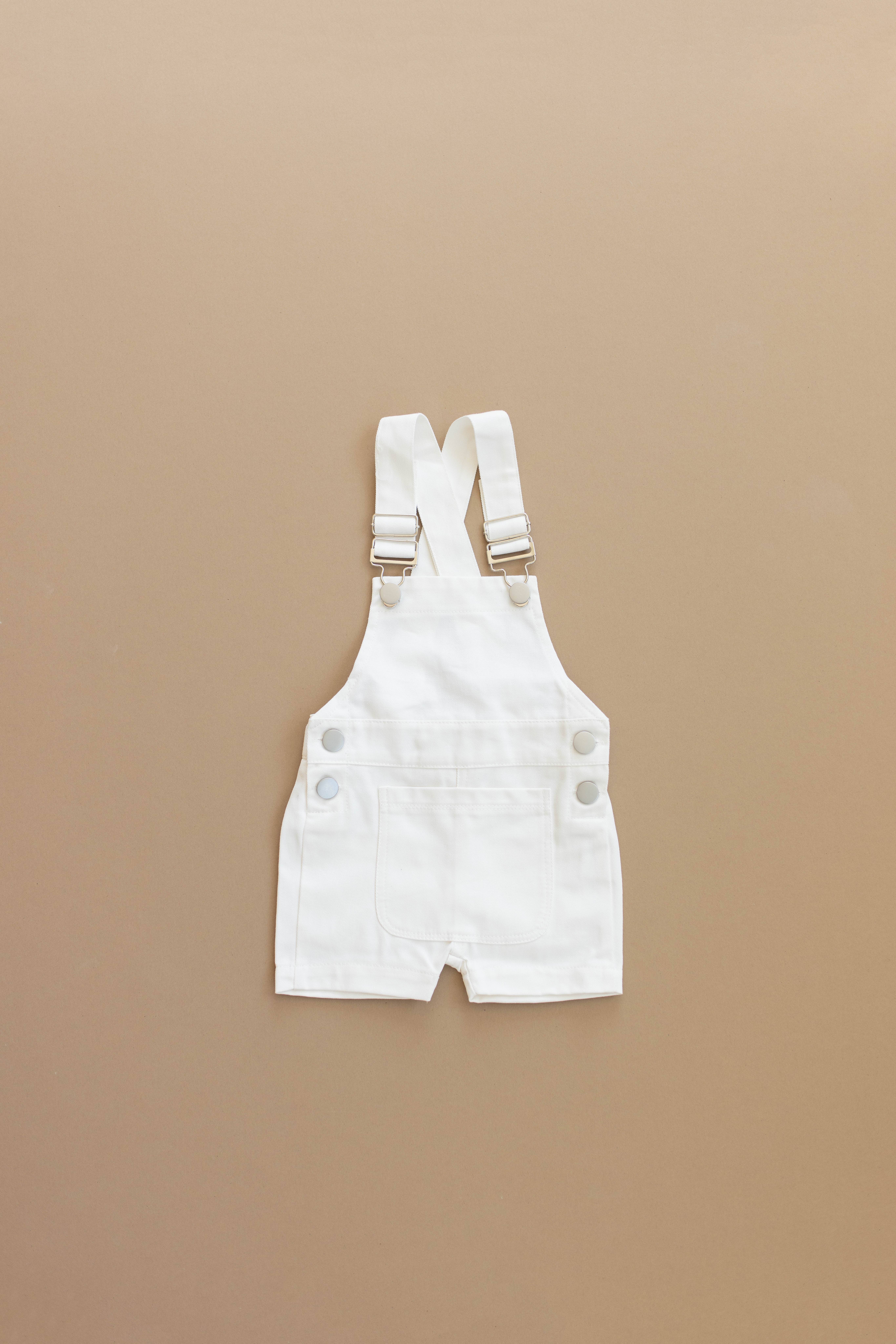 Denin Short Overalls in Marshmallow for wholesale on Faire0
