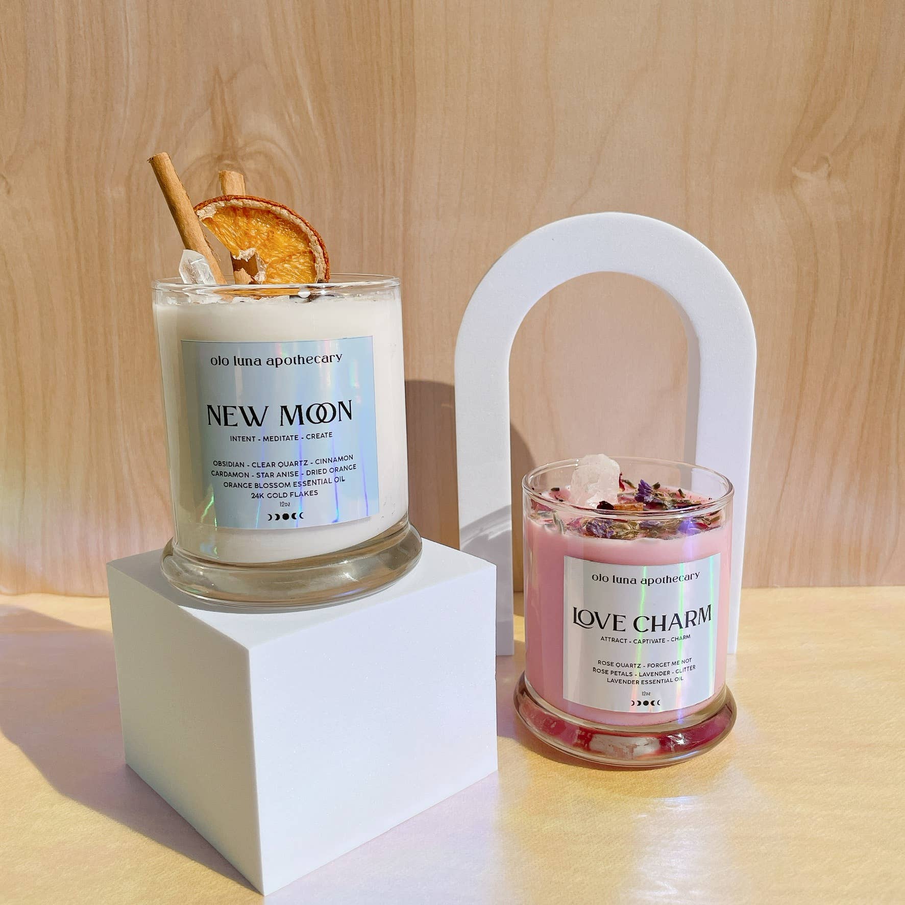 Ojo Luna Apothecary - Wholesale Jar/Filled Candle - Love Charm Intention Candle3