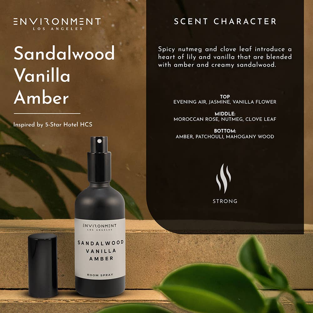 ENVIRONMENT - Wholesale Room & Linen Spray - Inspired by Hotel Costes® Room Spray Sandalwood | Vanilla |4
