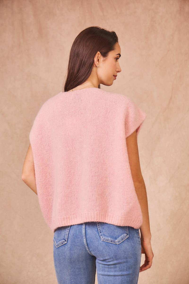 Calie Paris - Wholesale Knit Sweater - Women's - Kid Mohair Sleeveless Cardigan20