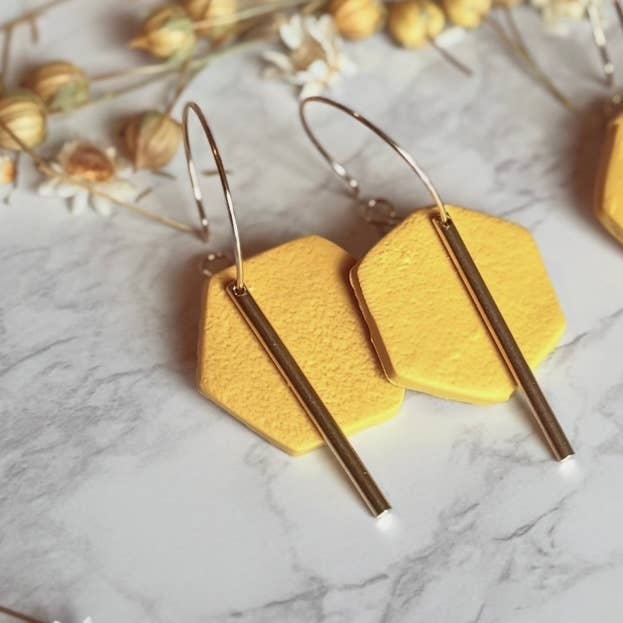 Quirks of Art co. - Wholesale Dangle Earrings - Clay and Brass Earrings | Cleo4