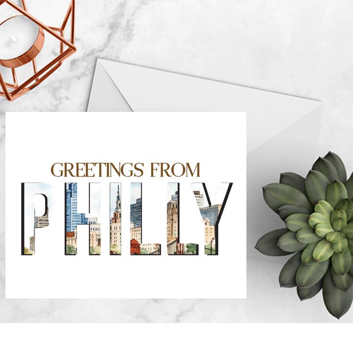 Greetings from Philly - Philadelphia Cards - Boxed Notecard for wholesale by The Stylish Scribe
