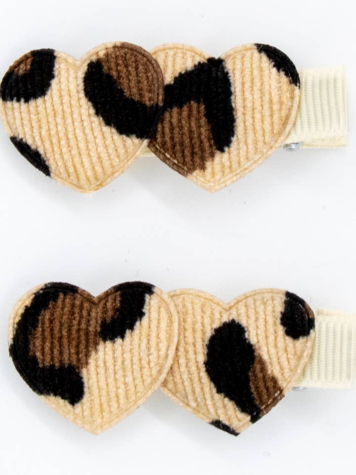 Baby pins leopard heart for wholesale by Colori Ribelle