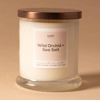 Wild Orchid + Sea Salt - Bougie de soja et noix de coco pour la vente par Sassy Rituals LLC