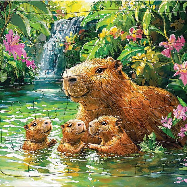 Outset Games and Cobble Hill Puzzles - Wholesale Puzzle - Kids - Capybaras (Tray) 35pc puzzle0