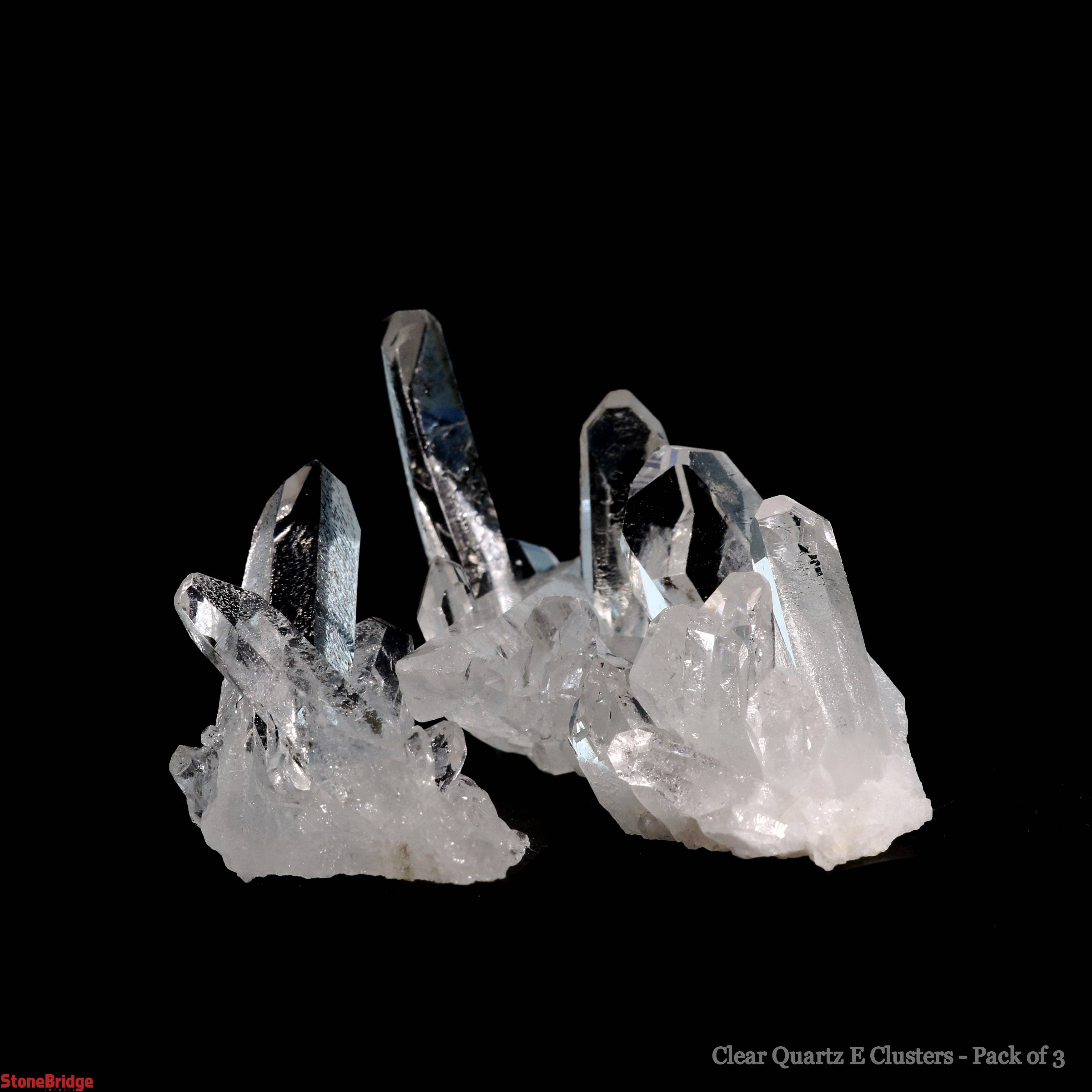 Stonebridge Imports - Wholesale Spiritual Stone/Crystal - Clear Quartz Clusters Extra Quality - Mini 1/2" to 1" - 3 Pa5