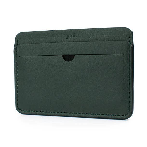 Dark Green Card Holder for wholesale by godi.