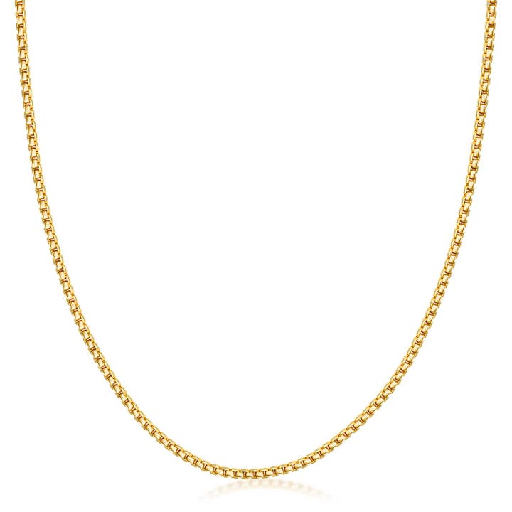 14K gouden ronde ketting met doosketting voor wholesale door Pori Jewelry