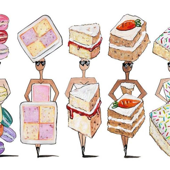 SWEET TREAT POP DOLLS PRINT for wholesale by Charlotte Posner