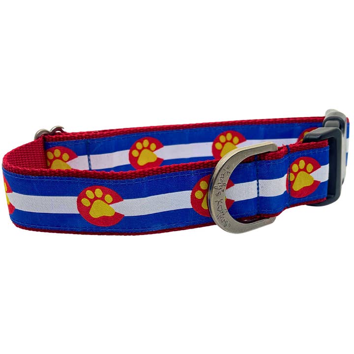 Colorado Flag Dog Collars for wholesale by Kady’s Kollars