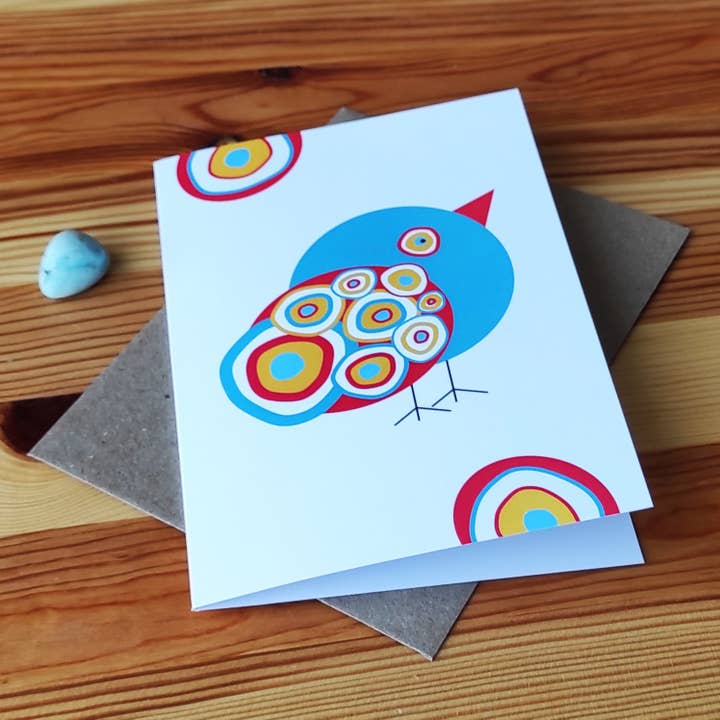 20274 Greeting Card Colorful Bird 8 for wholesale by SIMPLY PAPER LOVE
