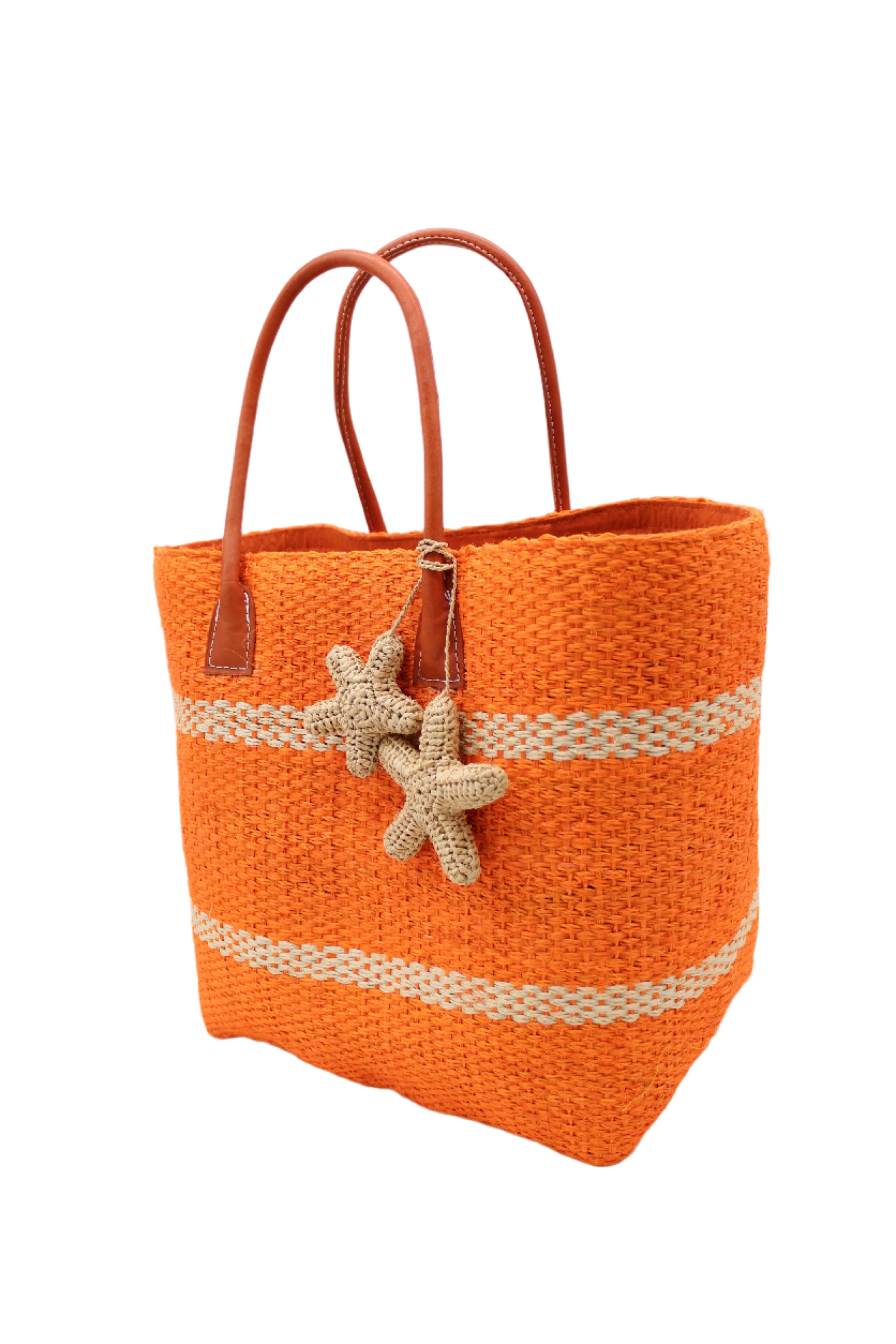 Shebobo – Großhandel Schultertasche – Unisex – Havanna Sisal-Korbtasche mit Seestern-Charme-Verzierung6