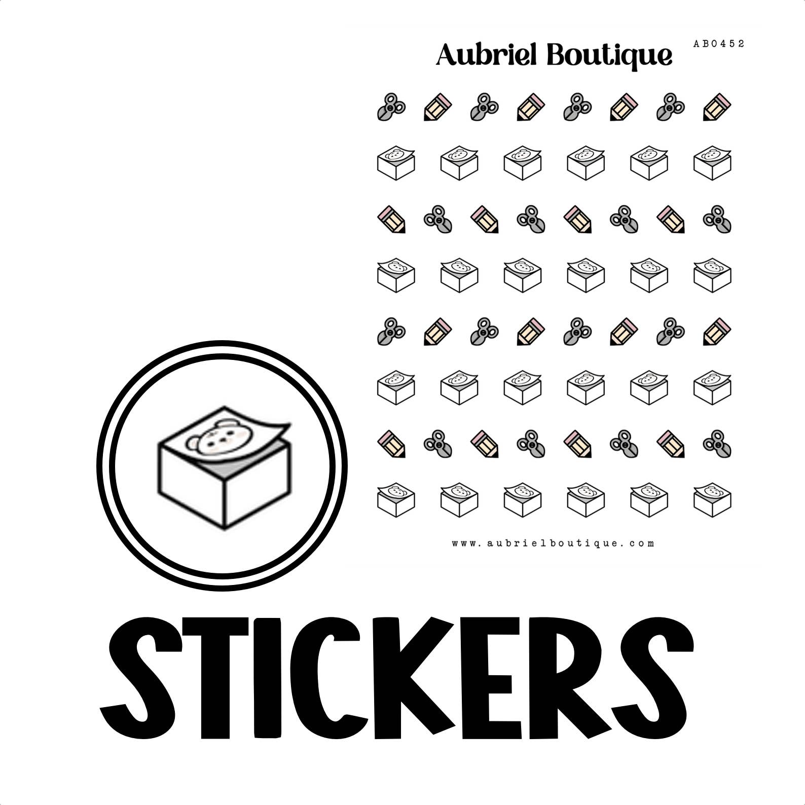 AubrielBoutique - Wholesale Sticker - STATIONERY, planner stickers — AB0452