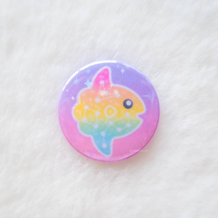 NatGreenArt - Wholesale Lapel Pin/Button - Ocean Badge Pack (Set of 4 x 1" Holo Pins)2