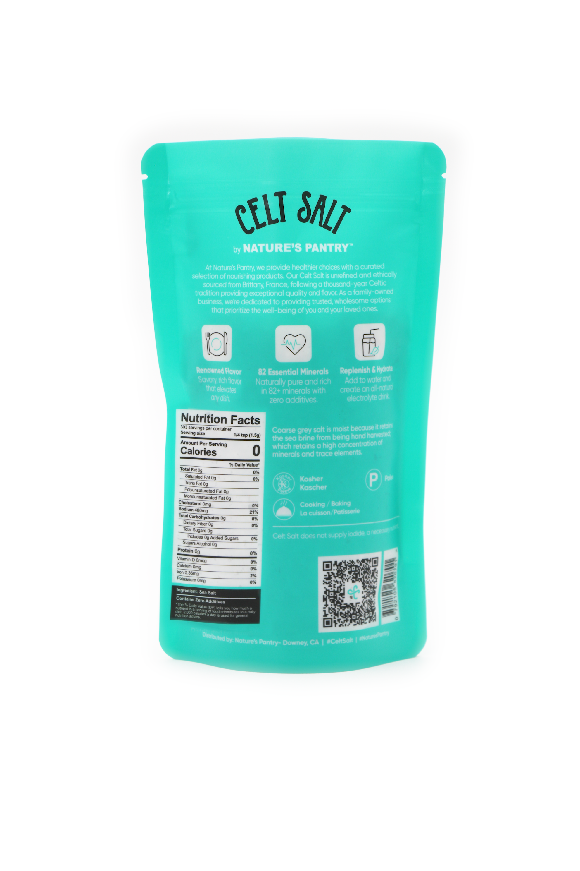 Celt Salt By Nature's Pantry - Wholesale Salt - Celtic Sea Salt, Coarse Light Grey- 1 lb(16 oz) Resealable Bag3