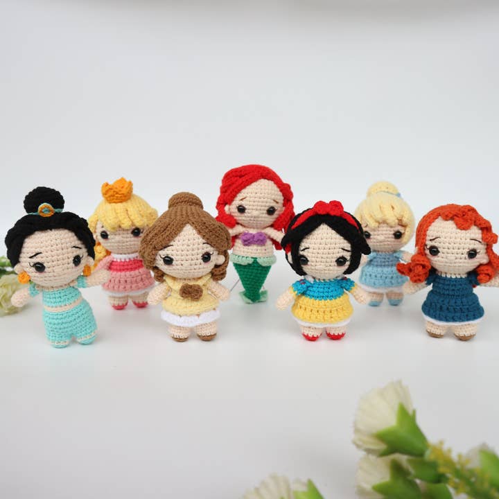 Amigurumi Princess Dolls, Crochet Princess Inspired Doll for wholesale by TOMOPOD LLC