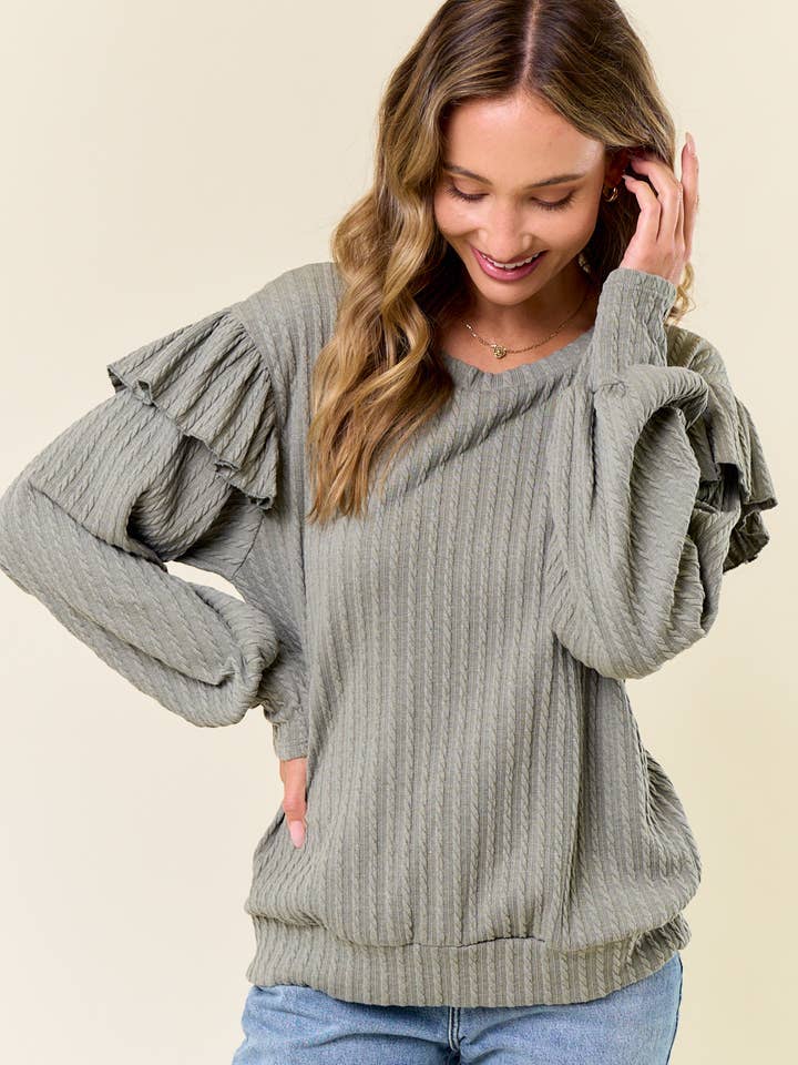 lovely melody - Wholesale Sweatshirt - Women's - LMT4162-Daisy Long Sleeve Top13