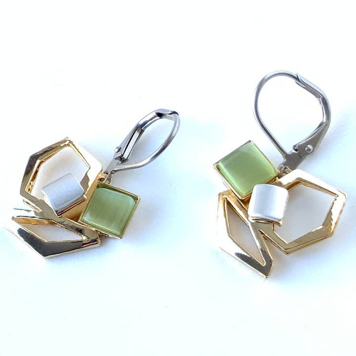 Christophe Poly / Crono Design - Wholesale Jewelry Set - EARRINGS Prepack (DX8.1) - 12x LeverBack Ears & FreeDisplays34