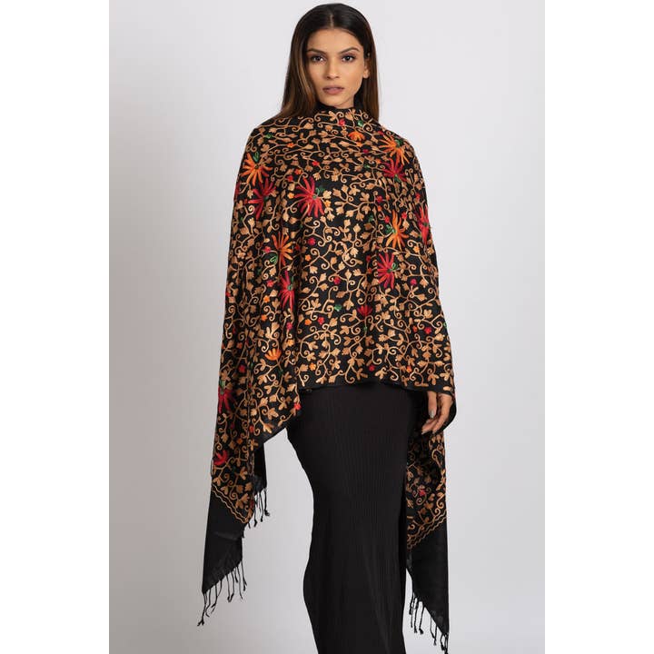 Sevya Handmade - Vendita all'ingrosso Stola - Donna - Scialle ricamato Kamal4