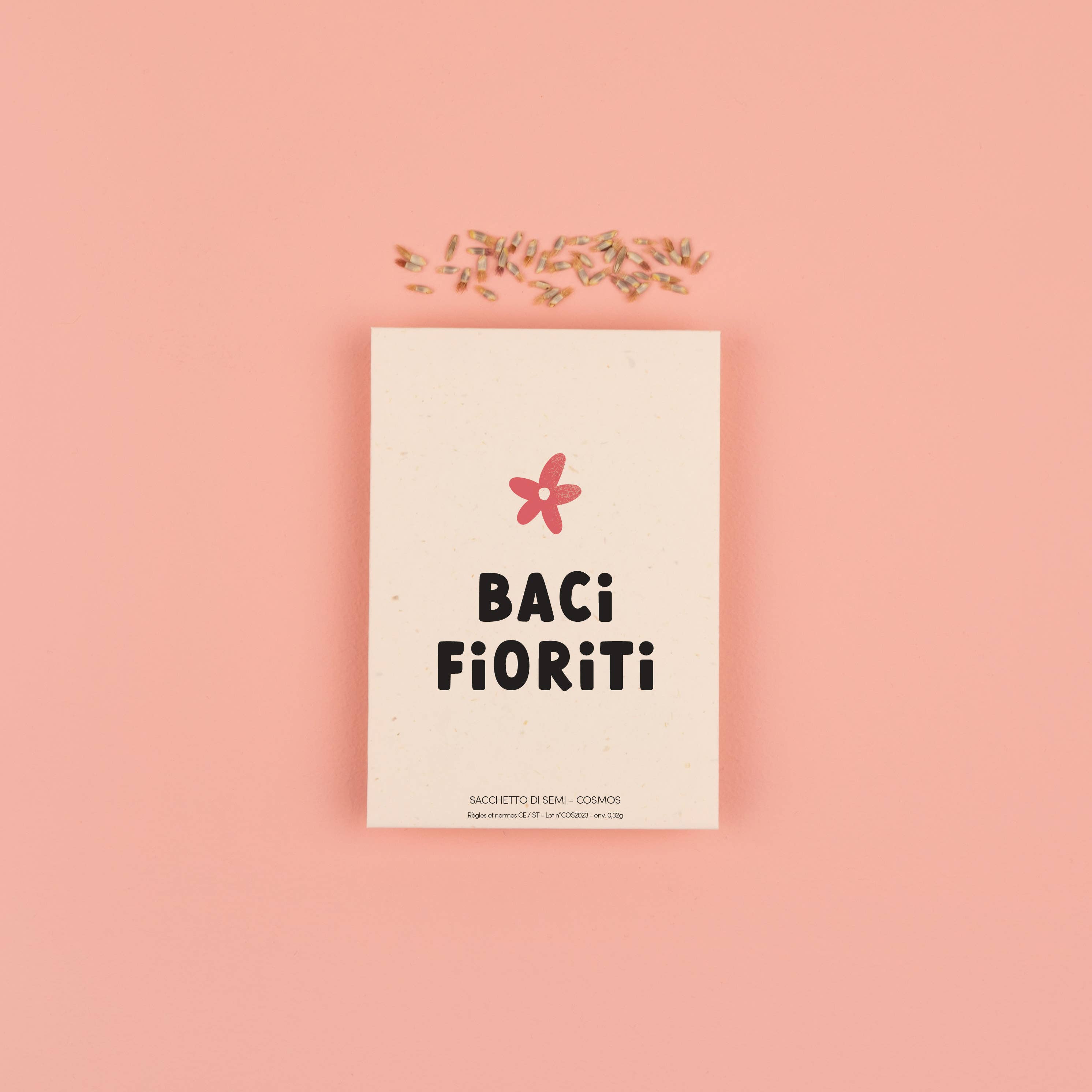 La Fabrique à Sachets - Wholesale Stationery/Notecard Set - Baci Fioriti - Cosmos seed packets0