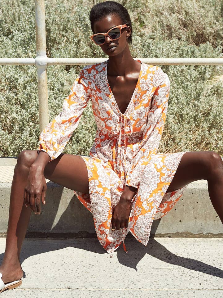 Parachute Dress - Wallpaper Floral Oj for wholesale by State of Georgia