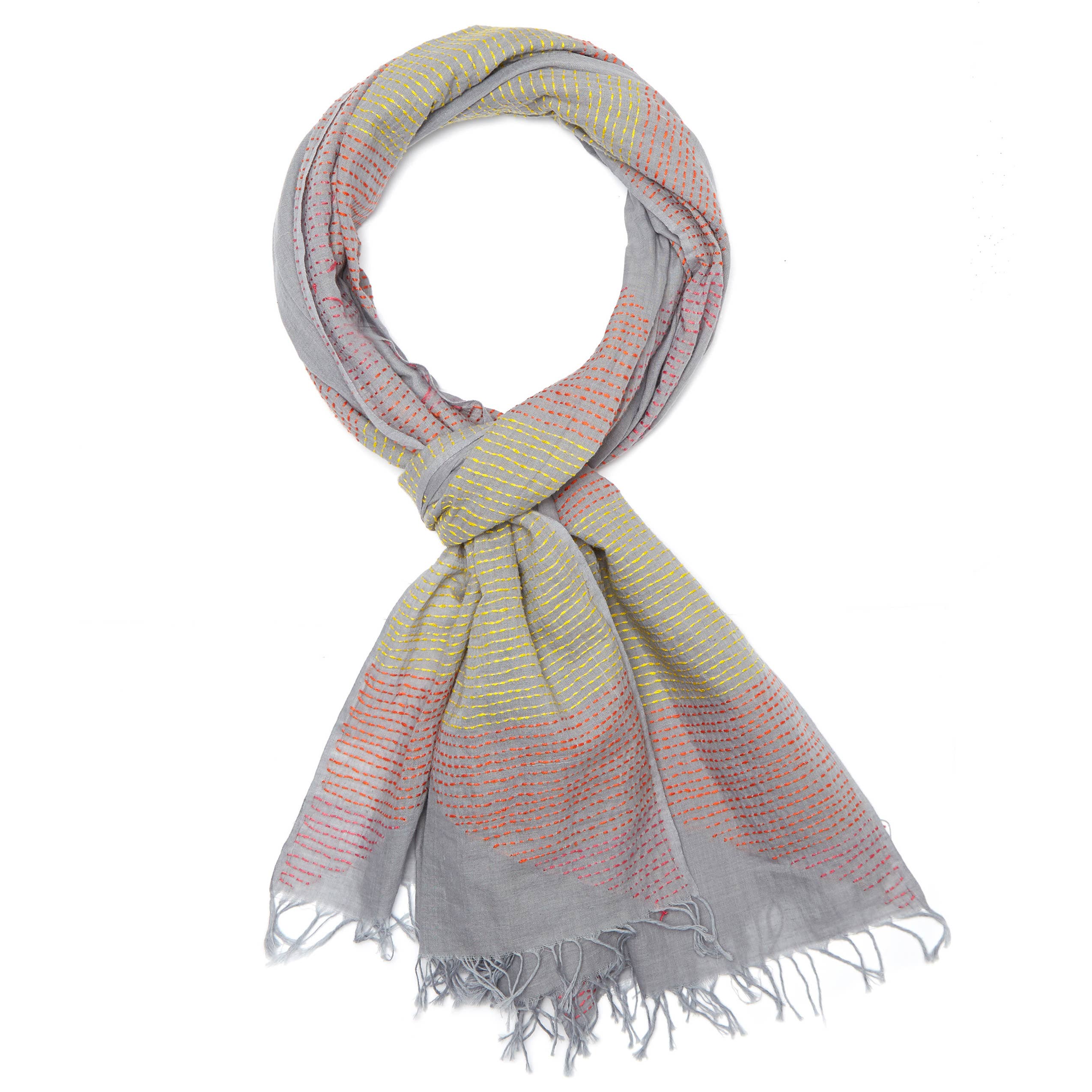 Indigo Handloom - Wholesale Scarf - Women's - Giza - Grey0