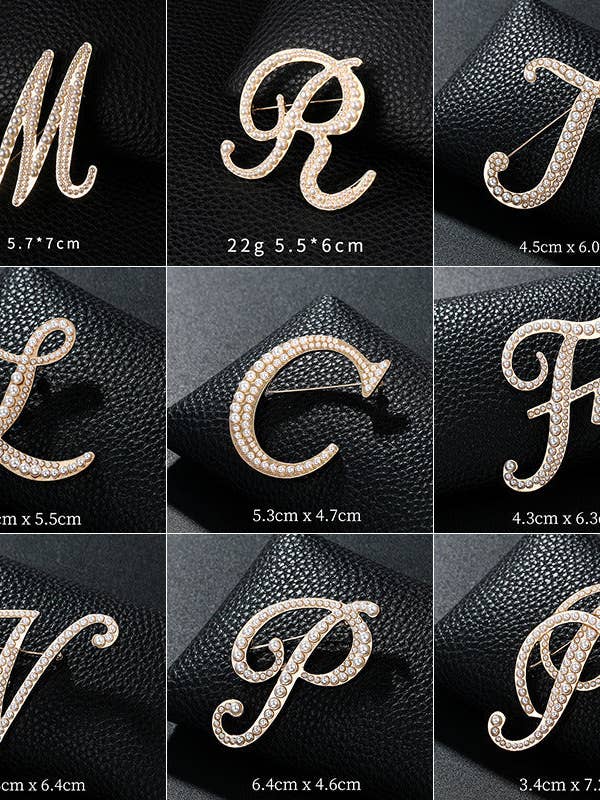 Broche en perles Alphabet PA3349 pour la vente par Ole