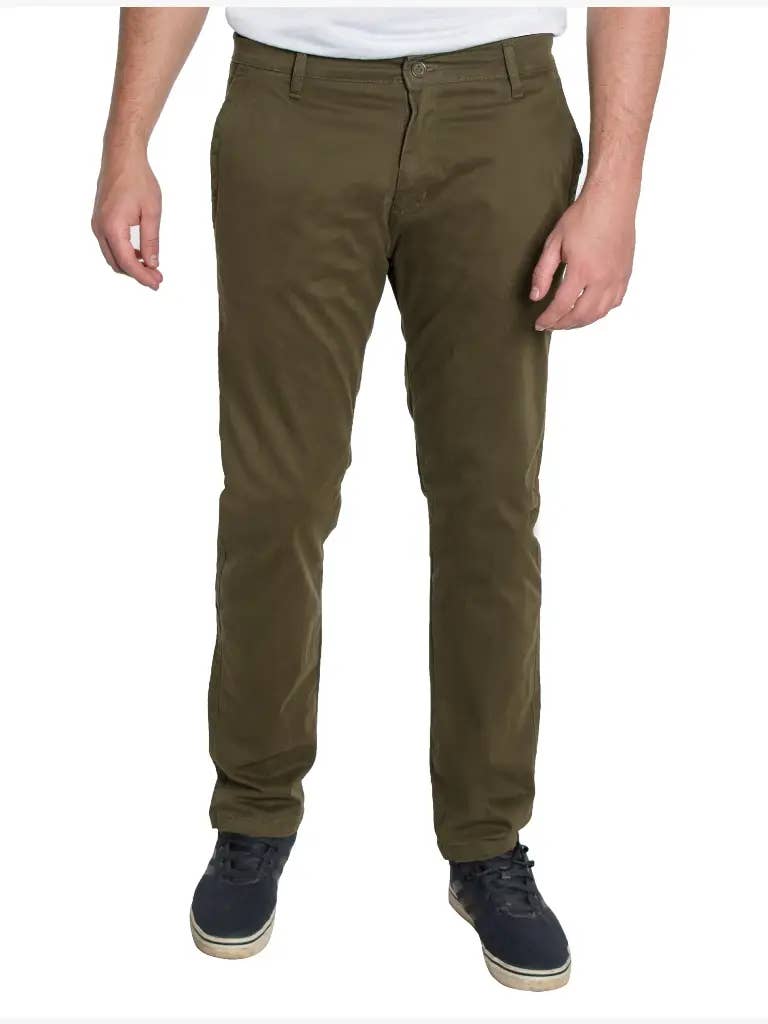OLIVE Hawks Bay Chino Stretch Twill Pants (OLIVE) for wholesale on Faire