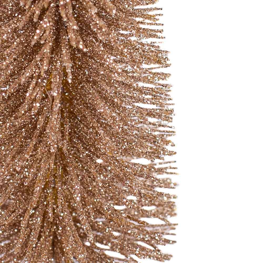 Factory Direct Craft – wholesale Artificial Christmas tree – 6" Gold Glittered Bottle Brush Tree2