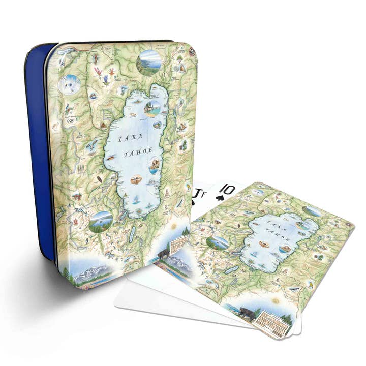 XPLORER MAPS - Wholesale Playing Cards - Lake Tahoe Map Playing Cards