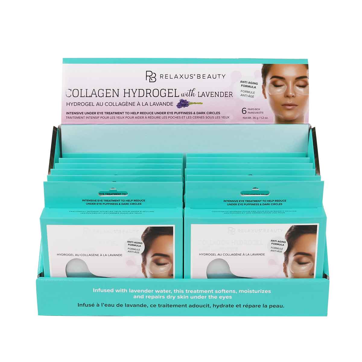 Relaxus Products - Wholesale Eye Treatment Mask - HydroGel Eye Masks (displayers of 12)7