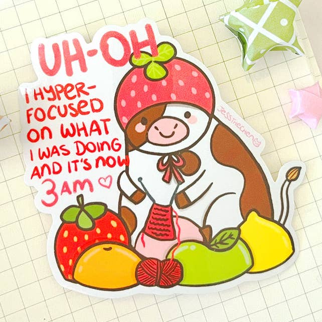 Vinylklistermärke – Oj då Hyperfokus för wholesale av Jessthechen