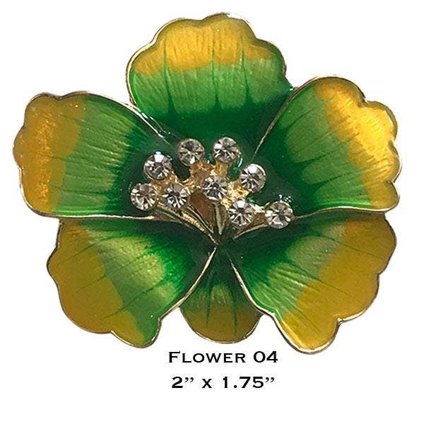 The Magic Scarf Company - Wholesale Brooch - 3700 - Magnetic Flower Brooches