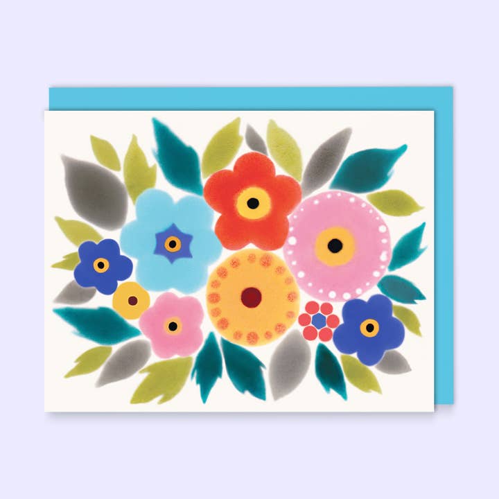 Carte de vœux Folk Bouquet Everyday pour la vente par Xenia Taler