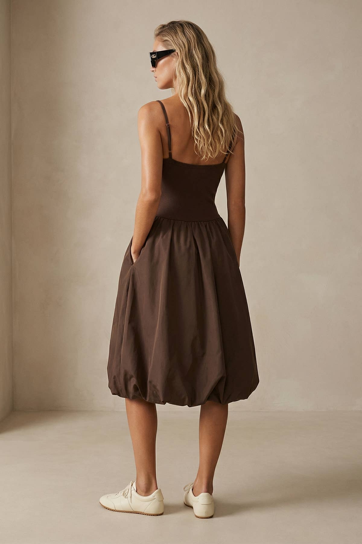 Naked Zebra - Vente Robe – femme - Robe mi-longue sans manches à jupe bouffante18