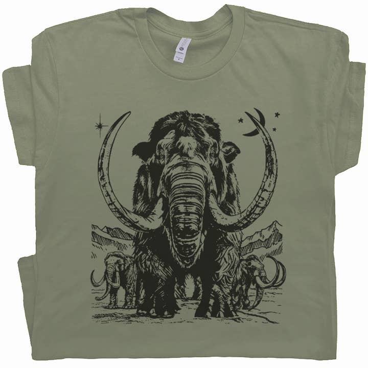 Big Wooly Mammoth T Shirt Cool Animal Graphic Tee Elephant for wholesale by Shirtmandude Co