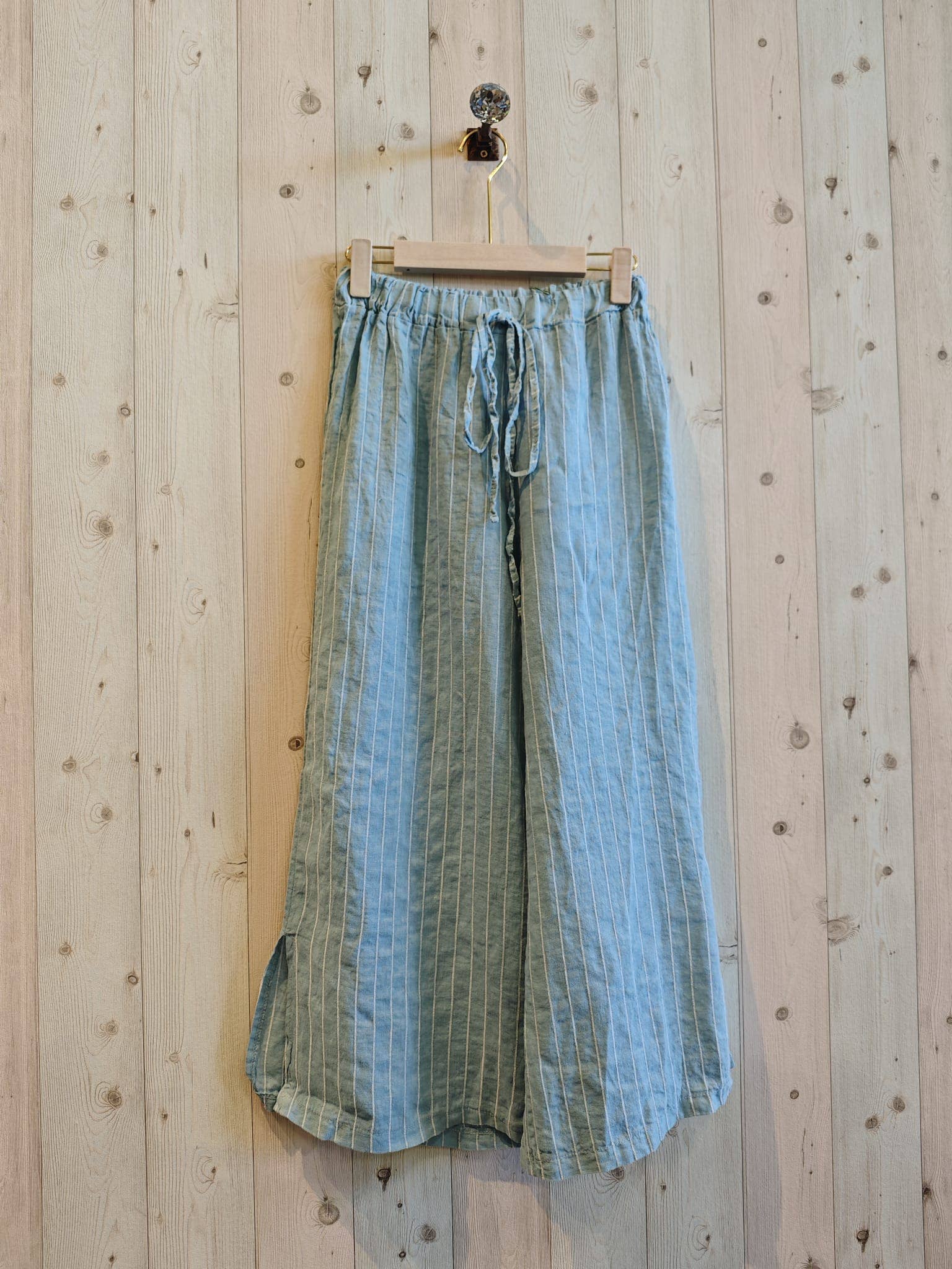 Linen & More – Großhandel Hose – Damen – REF 63801 Hose aus 100 % Leinen mit Streifen8