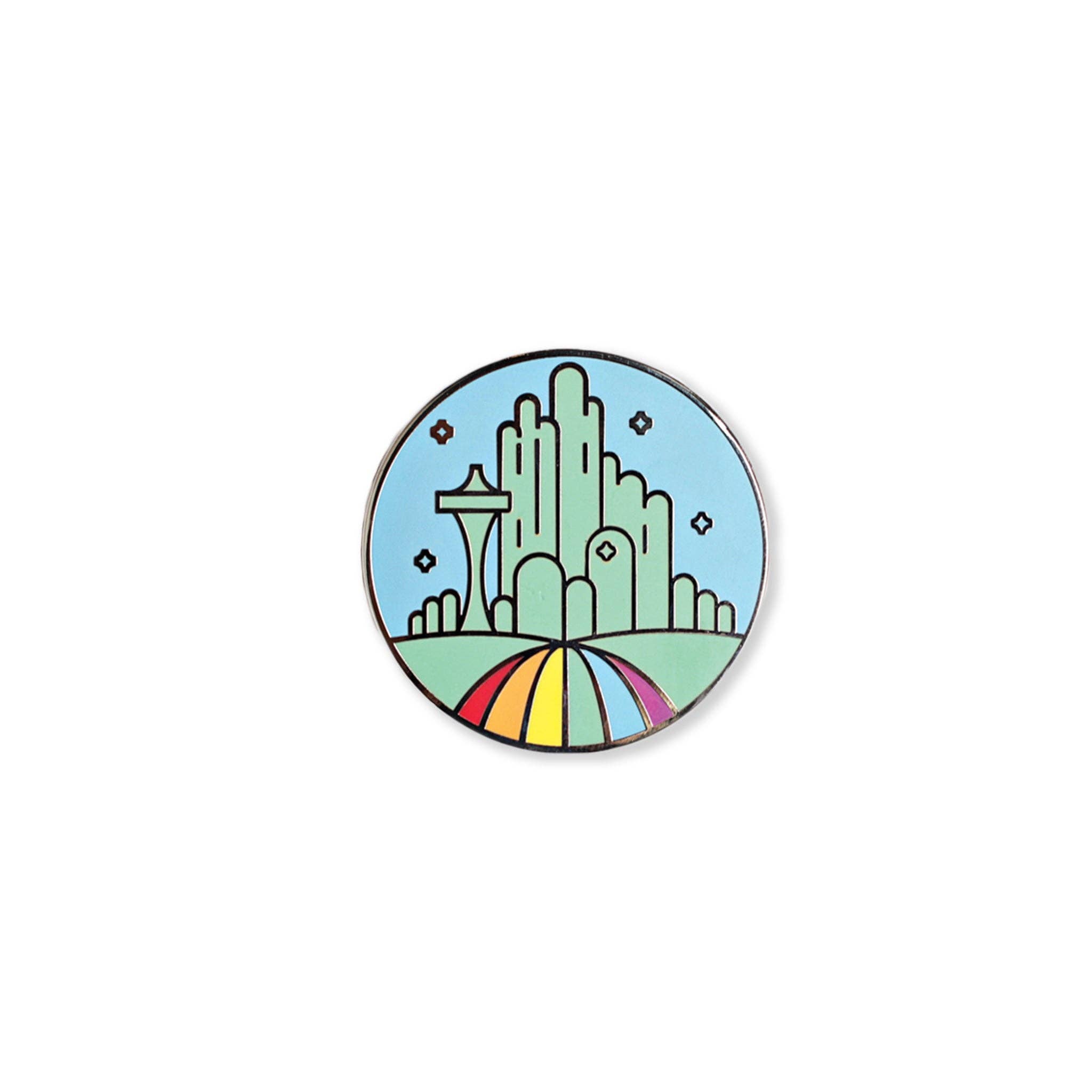 Choke Shirt Company / Towne 9 - Wholesale Lapel Pin/Button - emerald city | enamel pin