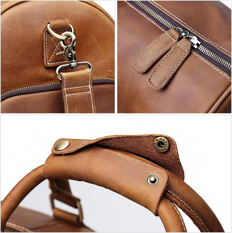 Tuzech Leather – wholesale Duffelväskor – Unisex – TUZECH Stor Duffel Resväska Läder Resväska Duffelväska5