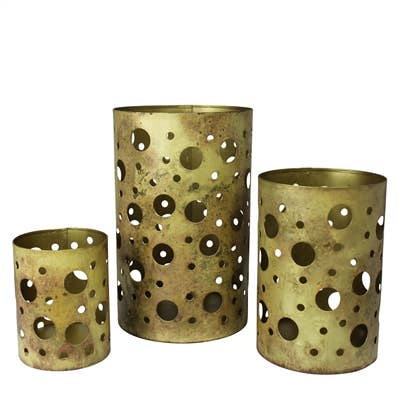 Hurricanes, Antique Brass - Set/3 for wholesale by HomArt