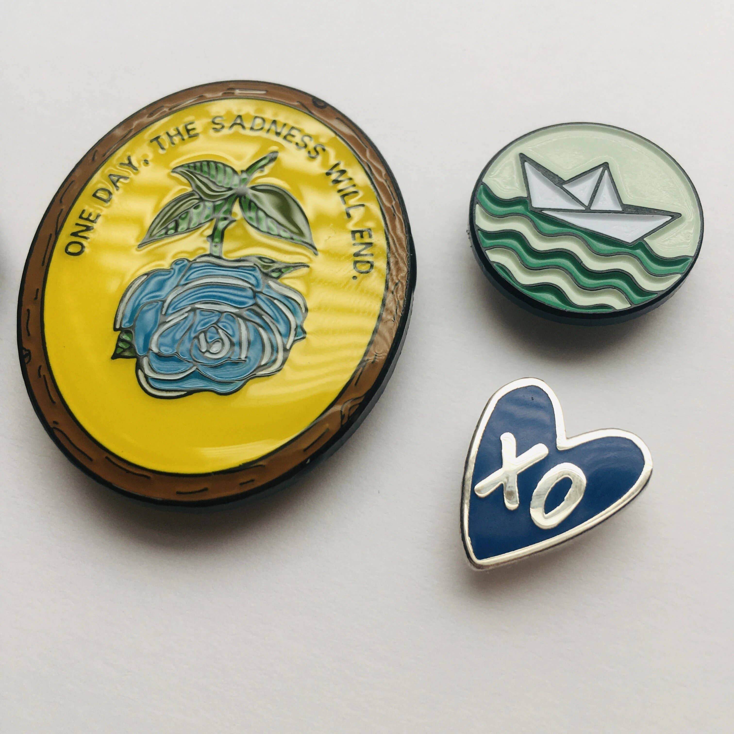 Lil Boat Boutique - Wholesale Lapel Pin/Button - One Day The Sadness Will End - Enamel Pin2