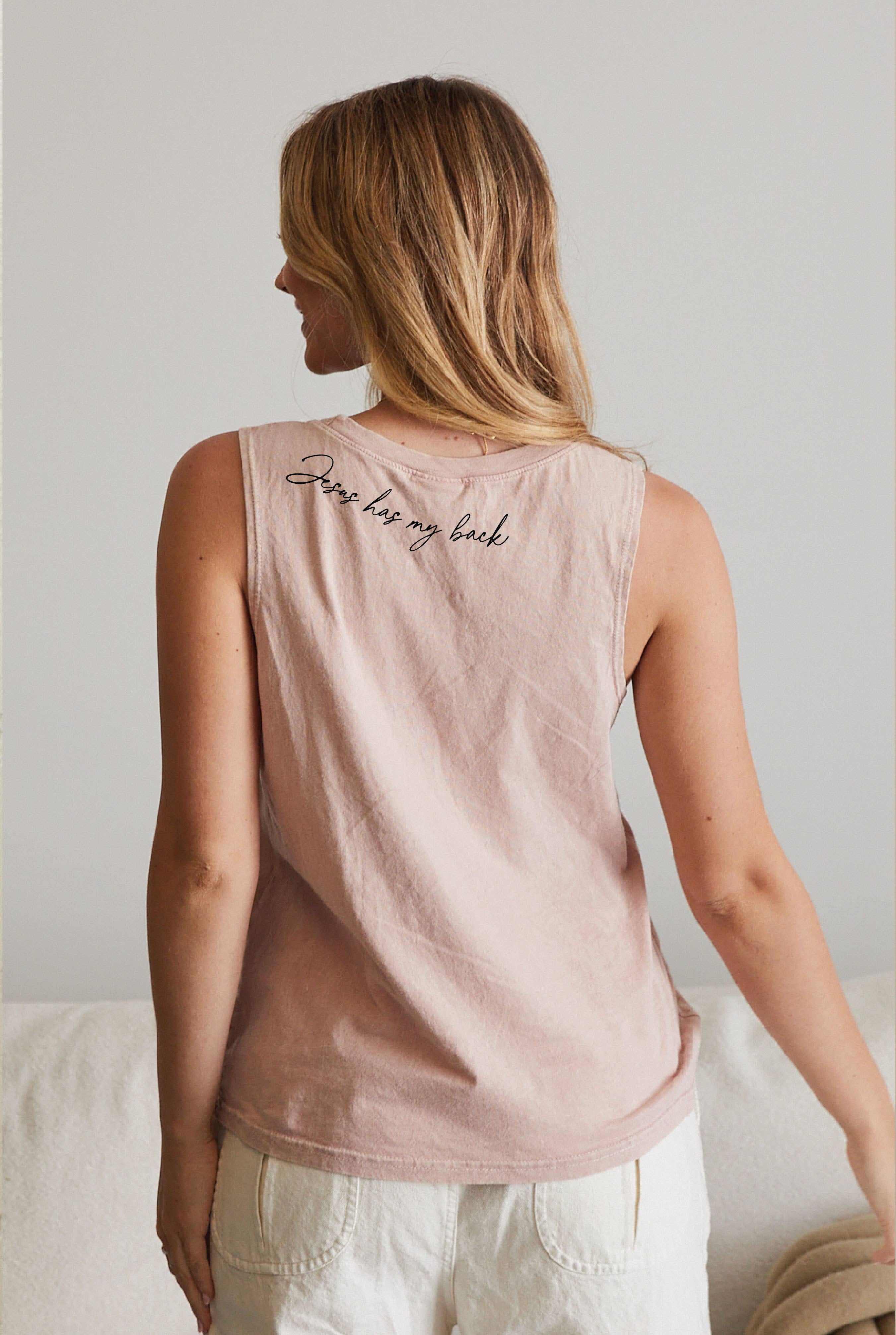 OAT COLLECTIVE - Wholesale Tank Top - Women's - JESUS HAS MY BACK Mineral Graphic Tank Top9