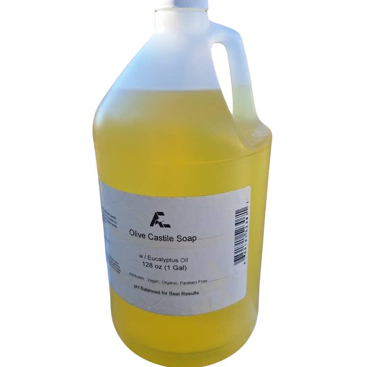 Alchemist Express – Großhandel Flüssigwaschmittel – Bio-Eukalyptus-Kastilienseife, Größe 1 Gallone (128 oz)