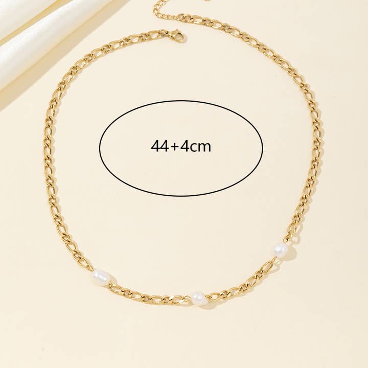 Stainless Steel Necklace 25CA403 for wholesale by Blossom bijoux