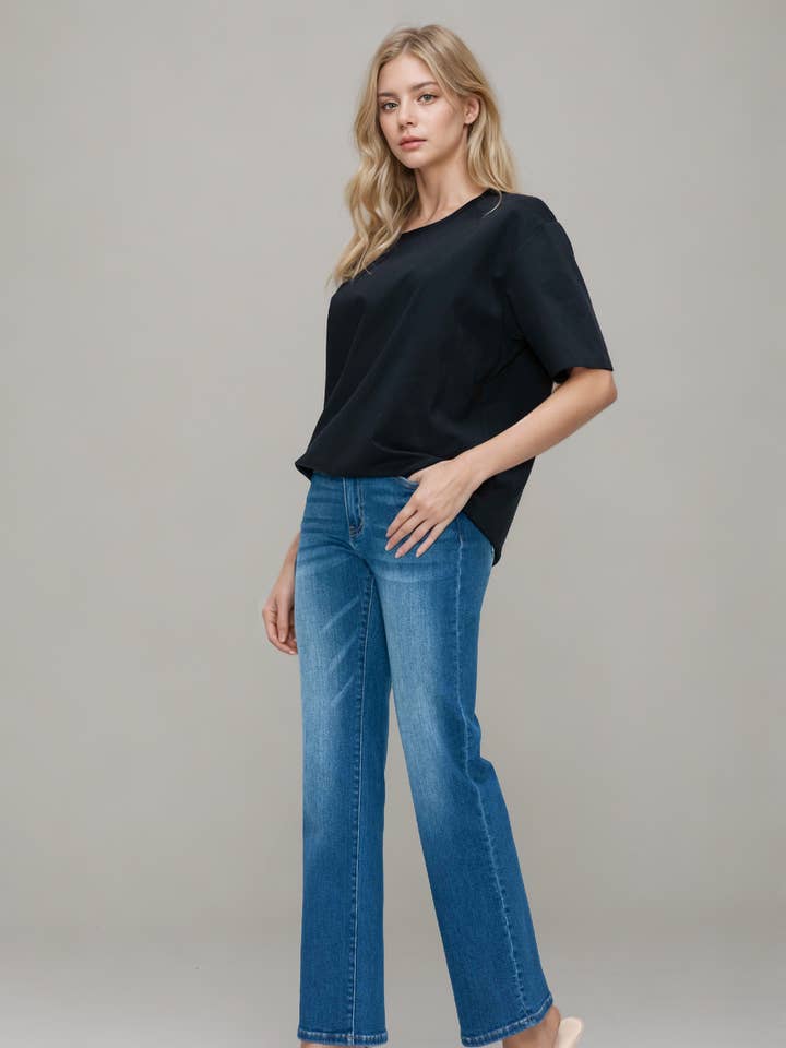HIGH RISE STRAIGHT LEG JEAN #BT5002 for wholesale by Bytos