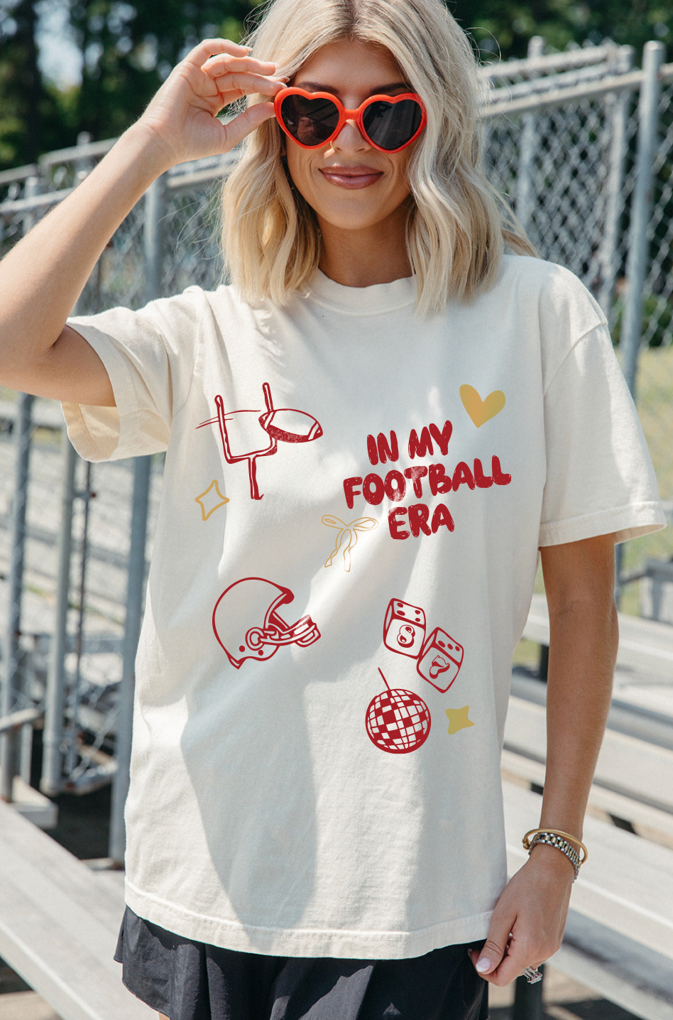 Girl Tribe Co - Wholesale Screen Printed T-Shirt - Women's - In My Football Era Tee1