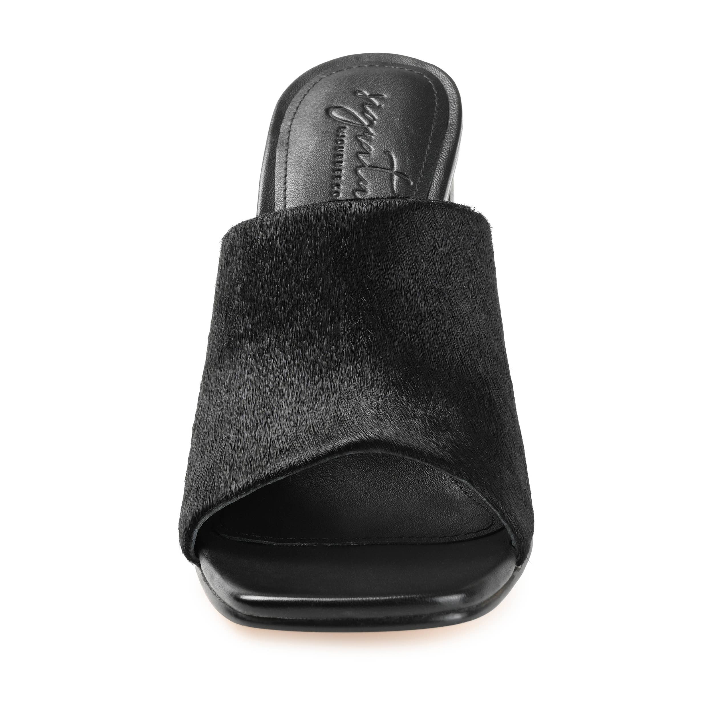 Journee - Wholesale High Heels - Women's - Deena Block Heeled Mules In Leather21