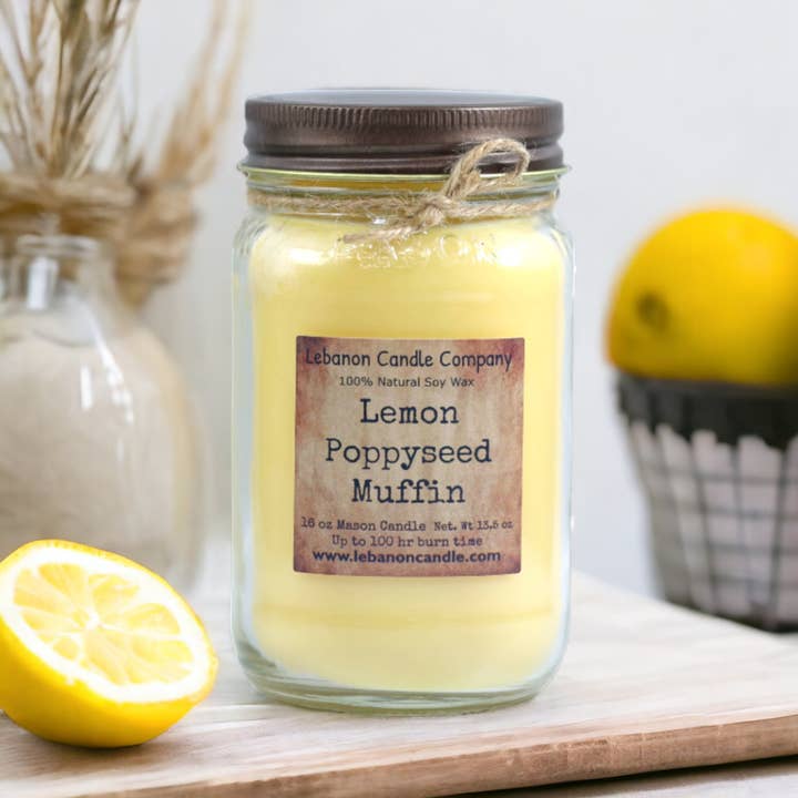 Lebanon Candle Company - Wholesale Jar/filled candle - Lemon Poppyseed Muffin Candle2